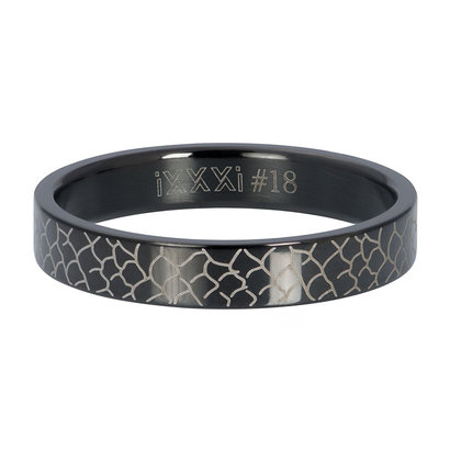 iXXXi JEWELRY iXXXi Unterlegscheibe 4mm Snake Black Edelstahl