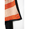 STOLT SJALEN Stollt Scarf KYRSTEN in coral, salmon and brown striped wool and a Black teddy inside