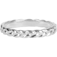 CHARMIN'S Charmins Ring Geflochten Shiny Steel Silver