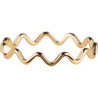 CHARMIN'S Charmins Ring Wave Shiny Steel Gold