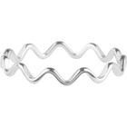 CHARMIN'S Charmins ring Wave Shiny Steel Zilver