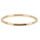 CHARMIN'S Charmins Ring Kleine Basics Gravur Shiny Steel Gold