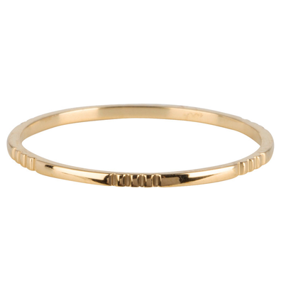 CHARMIN'S Charmins Small basics 6 Triple Engraving Shiny Gold steel R738 from the fashion jewelry brand Charmin's.