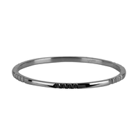 CHARMIN'S Charmins Ring Kleine Basics Gravur Shiny Steel Silver