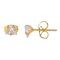 iXXXi JEWELRY iXXXi Jewelry Ear Studs with Triangular Crystal in gold plated steel