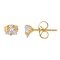 iXXXi JEWELRY iXXXi Jewelry Oorstekers  met Driehoekig Crystal  in goud verguld staal