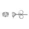 iXXXi JEWELRY iXXXi Jewelry Oorstekers  met Driehoekig Crystal  in zilverkleurig staal