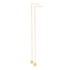 iXXXi JEWELRY iXXXi Jewelry Ear Studs Pull Through Gold colored with Heart