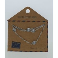 GO-DUTCH LABEL Go Dutch Label Necklace With Oval elements Silver colored