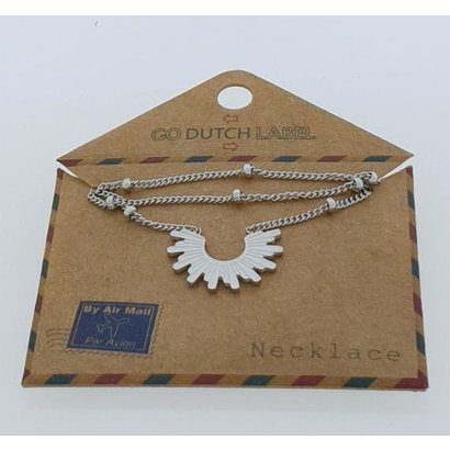 GO-DUTCH LABEL Go Dutch Label Edelstalen Ketting Kort met hangertje Zilverkleurig