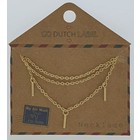 GO-DUTCH LABEL Go Dutch Label Necklace Bars Gold