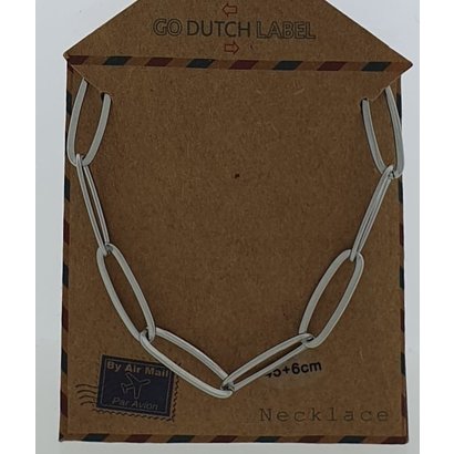 GO-DUTCH LABEL Go Dutch Label Edelstalen Ketting Schakels 45 cm. Zilverkleurig