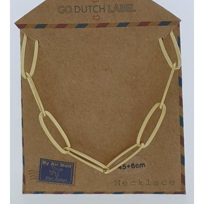 GO-DUTCH LABEL Go Dutch Label Edelstalen Ketting Schakels 45 cm. Goudkleurig