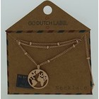 GO-DUTCH LABEL Go Dutch Label Necklace with pendant World Rose gold