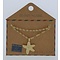 GO-DUTCH LABEL Go Dutch Label Stainless Steel Necklace Short with pendant Starfish Gold colored