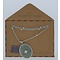 GO-DUTCH LABEL Go Dutch Label Edelstalen Ketting Kort met Ovaalvormig hangertje met  natuursteen Zilverkleurig met een klein natuursteentje