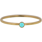 CHARMIN'S Charmins ring Shine Bright Gold Staal Turquoise vanaf maat 14
