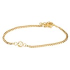 iXXXi JEWELRY IXXXI JEWELRY ARMBANDJE  BOXCHAIN MET TOP PART ELEMENT  GOUD