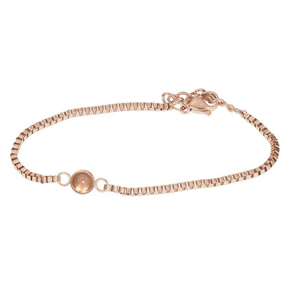 iXXXi JEWELRY IXXXI JEWELRY ARMBANDJE  BOXCHAIN VOOR TOP PART ROSEGOUD