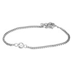 iXXXi JEWELRY IXXXI JEWELRY ARMBANDJE  BOXCHAIN MET TOP PART ELEMENT  ZILVER