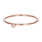 IXXXI JEWELRY RINGEN iXXXi Schmuckscheibe 1MM Zirkonia 1 Stein Rosa Roségold Farbe