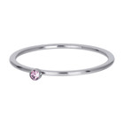 IXXXI JEWELRY RINGEN iXXXi Jewelry Vulring 1MM  Zirconia 1 Stone Roze Zilverkleur