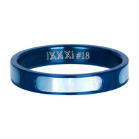 IXXXI JEWELRY RINGEN iXXXi Jewelry Vulring Aruba 4mm Staal Blue met parelmoer
