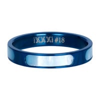 IXXXI JEWELRY RINGEN iXXXi Jewelry Washer Aruba 4mm Steel Blue with mother-of-pearl