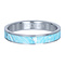 IXXXI JEWELRY RINGEN iXXXi Jewelry Vulring 4mm Zilverkleurig Staal Ceramic Blue Paradise