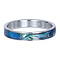 IXXXI JEWELRY RINGEN iXXXi Jewelry Washer 4mm Silver-colored Steel Abalone Blue Shell