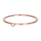 IXXXI JEWELRY RINGEN iXXXi Jewelry Washer 1MM Zirconia 1 Stone Blond Flare Rose gold color