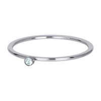 IXXXI JEWELRY RINGEN iXXXi Schmuckscheibe 1MM Zirkonia 1 Steingrün Silber Farbe