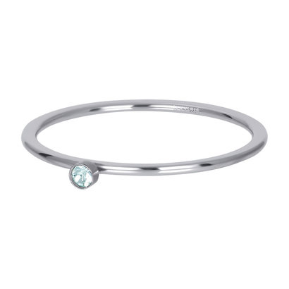 IXXXI JEWELRY RINGEN iXXXi Jewelry Washer 1mm Zirconia 1 Stone Green in Silver Stainless steel