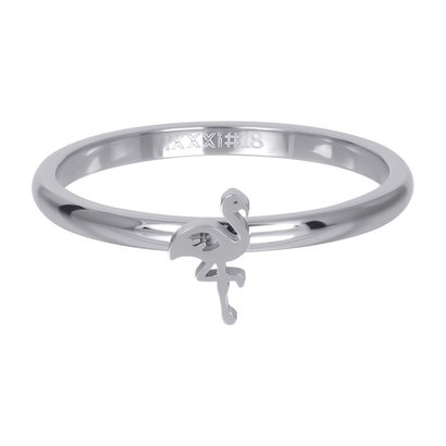 IXXXI JEWELRY RINGEN iXXXi Jewelry Vulring Flamingo 2mm in Zilver Stainless steel
