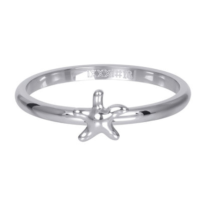 IXXXI JEWELRY RINGEN iXXXi Jewelry Vulring Zeester 2mm in Zilver Stainless steel