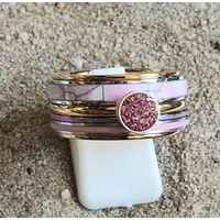 IXXXI JEWELRY RINGEN iXXXi COMBINATIE OF COMPLETE RING PINK 10  1092 GOUDKLEURIG- KIES