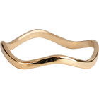 CHARMIN'S Charmins ring Smooth Waves Shiny Steel Gold