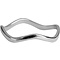 CHARMIN'S Charmins ring Smooth Waves Shiny Steel Silver