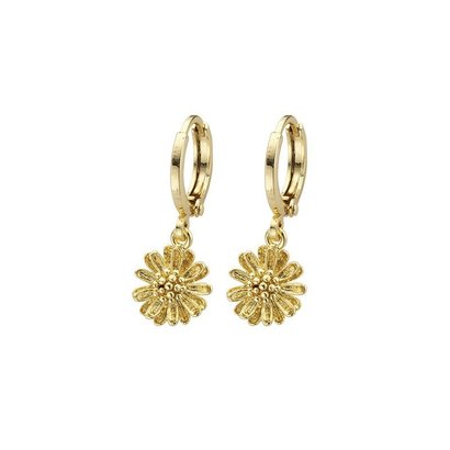 BIBA OORBELLEN Biba Creole 12mm Gold oder Silber mit Blumenanhänger