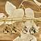 BIBA OORBELLEN Biba Thin Creole 18mm Gold or silver with rhinestone flower charm - Copy