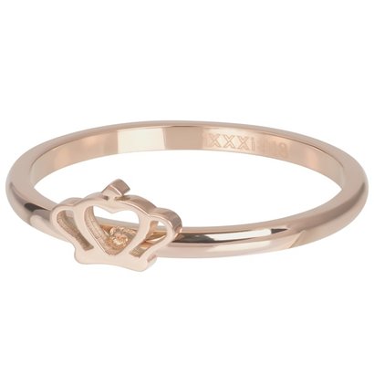 IXXXI JEWELRY RINGEN iXXXi Jewelry Washer Glamor Crown 2mm in Rose Gold Stainless steel