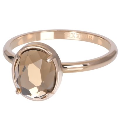 IXXXI JEWELRY RINGEN iXXXi Schmuckscheibe GLAM OVAL 2mm Roségoldfarben