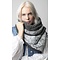 STOLT SJALEN Stolt Scarf ADINA in gray white mixed and a dark gray teddy inside