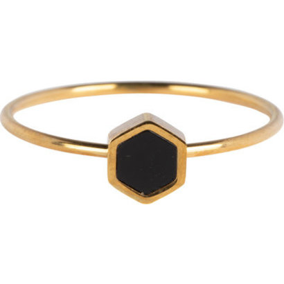 CHARMIN'S Charmin's ring Hexagram Steel Gold