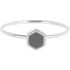 CHARMIN'S Charmins Ring Hexagramm Stahl Silber