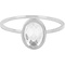 CHARMIN'S Charmins Ring Modern Oval Crystal CZ Stahl Silber