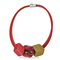 CUBE COLLECTION CUBE NECKLACE Red Coral Marble Red with 3 Cubes