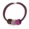 CUBE COLLECTION CUBE NECKLACE Royal 5 Linien Aubergine Old Pink mit 3 Würfeln