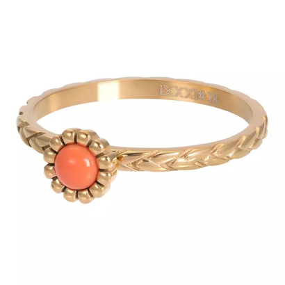 IXXXI JEWELRY RINGEN iXXXi Jewelry Vulring Inspired Coral  2mm Goudkleurig