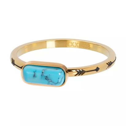 IXXXI JEWELRY RINGEN iXXXi Jewelry Washer Festival Turquoise 2mm Gold